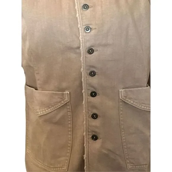 Free People X Sandrine Rose Women's Beige Pockets Collared Jacket Size Small NWT - Picture 5 of 9